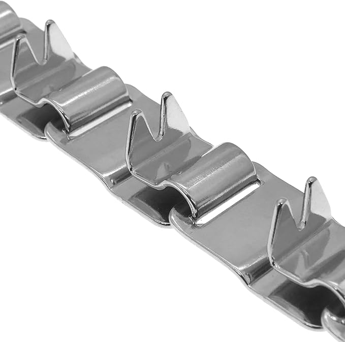 Herm Sprenger NeckTech Sport Stainless Steel Dog Training Prong Collar with ClicLock Buckle and Assembly Chain No-Pull Collar with Swivel D-Ring Made in Germany (25in (Neck Size up to 22in))