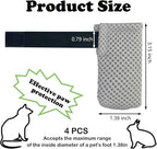 4 PCS Cat Mittens to Prevent Scratching,Mesh Breathable Cat Shoes,Adjustable Cats Anti Scratch Gloves,Suitable for Cats When Bathing and Nail Trimming(S,Grey)
