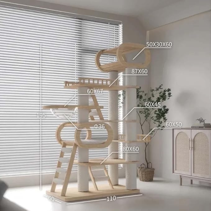 Large Wooden Tree Tower for Cat