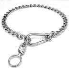 Dog Chain Collars 304 Stainless Steel Metal Chew Proof Dog Necklace Anti Winding Dog Leash Extension Lead for Small Medium Large Dogs Training and Walking. (X-Large：30in x 4mm(Neck max 27in))