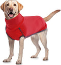 ROZKITCH Dog Winter Coat Soft Pullover Pajamas, Pet Windproof Warm Cold Weather Jacket Vest Cozy Jumpsuit Apparel Outfit Clothes for Xmas Walking Sleep BrightRed XL