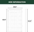 FXW Homeplus Unleashed Indoor Dog Playpen - Stress-Free and Safe Play, Heavy Duty 45 Inch 2 Panels Dog Pen for Large Dogs, White│Patented