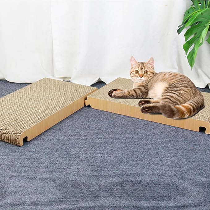 Cat Scratcher Cardboard Cat Scratch Pad with Premium Scratch Textures Design Durable Cat Scratching Large Triangle Vertical Cat Scratching Board