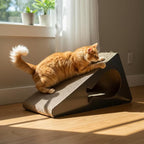 2-in-1 Set: 9.45" 6-Sided Cat Scratcher Post for Indoor Cats, Reversible Triangle Cardboard Scratching Pad with Bonus Small Scratch Pad, Durable Furniture Protector for Kittens & Senior Cats
