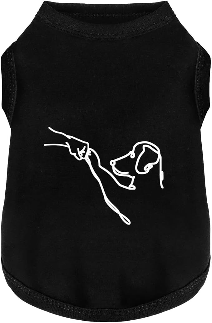 Discover Cozy Cotton Canine Wear: Lightweight, Breathable and Soft, Dog Shirt Vest with Eye-Catching Graphics(HIGH Five), Keeping Your Furry Friend Warm and Comfy! Black M