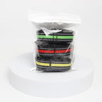 PetJoy 3-Pack Dog Collar - Quick-Release Buckle & D-Rings - Reflective Multi-Color (R/Y/G) - Adjustable 8-27" for Most E-Collars - Durable Waterproof Nylon