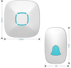 Doorbell, Lovin Product Waterproof Wireless Doorbell Chime Kit with 36 Chimes, Adjustable Volume; 1000feet Operating, with Sound LED Flash Door Bell for Home (1 Receiver x 1 Push Button)