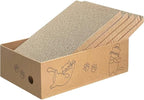 Cat Scratcher, 5 Packs in 1 Cardboard Box Cat Scratching Pad for Indoor Cats and Kitten, Cat Scratch Pad to Protect Furniture, Large Size
