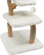 Cat Tree, L22.8*W22.8*H44.1in Cat Climbing Tower for Indoor Cats, Multi-Layer Cat Condo with 4 Jumping Platforms & Scratching Posts, Holds 15kg/33lbs