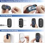 SECRUI Wireless Doorbell with 2 Buttons – Doorbell Kits for Front Door Back Door– Battery Operated Doorbell with 52 Chimes, LED Flash, 5 Volume Levels – Waterproof Modern Doorbell – Over 1000FT