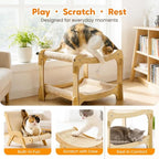 2026 New Cat Recliner Scraper Board, Large 2 in 1 Cat Recliner Scratch Board, Durable Cat Scratching Pad Cat Scratcher Bed Cardboard Cat Scratchers for Indoor Cats (B)