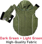 Fleece Dog Hoodie for Small Dogs Super Warm Puppy Jacket for Cold Winter Dog Coats,Green S