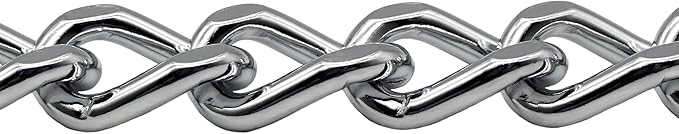 Herm Sprenger Chrome Plated Steel Dog Collar with Short Flat Links Choke Chain Two O-Rings for Small Medium Large Dogs Professional Training Collar Correction Slip Chain Made in Germany (18in (45cm))