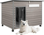 Dog House Outdoor & Indoor Anti-Chewing Iron Frame Dog Kennel Easy Clean and Assemble Openable Roof for Small to Medium Dog Breeds (41" L X 26.4" W X 33.5" H)