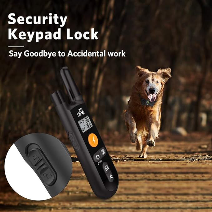 DOG CARE Shock Collar for Dogs - Dog Training Collar with Remote, 3 Training Modes, Rainproof, Security Lock, Long Remote Range, Rechargeable E-Collar for Small Medium Large Dogs All Breeds