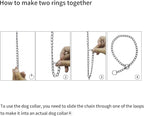 Stainless Steel Choke Collars for Dogs, Chain Slip Link Training Heavy Duty Dog Choker Collar Puppy Collars for Small Medium Large Dogs, Silver M