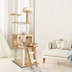 Cat Tree Tower for Indoor Cats 5-Tier Cat Tower Scratching Post Cat Climbing Frame with Climbing Steps and Swing Ball Pet Condo Cat Cage (53 * 53 * 28(cm))