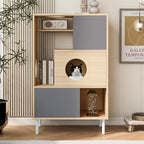 Modern Multi-Level Cat Tree with Integrated Shelving, Cozy Perches and Durable Scratch Posts, Stable Base, Easy Assembly, Ideal for Indoor Cats Play Climb and Rest