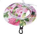 Round Brim Princess Hat Visor Hat Pet Dog Mesh Porous Sun Hat with Ear Holes for Small, Extra Small Dog Teddy, Pug, Chihuahua, Shih Tzu, Yorkshire Terriers, Papillon Flower S