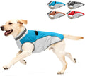 Dog Winter Coat for Large Dogs, Adjustable Puppy Warm Jackets in Cold Weather, Reflective Pet Fleece Vest with External Attachment Points, ZippeBlue Cold-Weather Dog Winter Clothes, L Blue