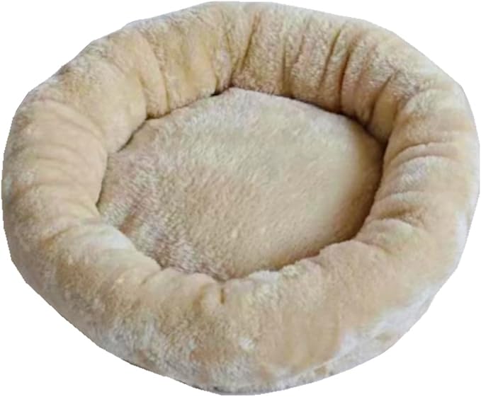 SHENGOCASE Cat Tree Tower Accessories Replacement Parts Round Top Cushion Bed Cover for Cat Perch with Elastic Band (11.8", Beige)