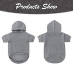 KOOLTAIL Dog Hoodie for Large Medium Small Dogs, Soft and Warm Pet Sweater with Leash Hole and Pocket Boy Girl, Puppy Fall Winter Jacket Clothes, French Pitbull Cold Weather Coat Sweatshirt, Grey L