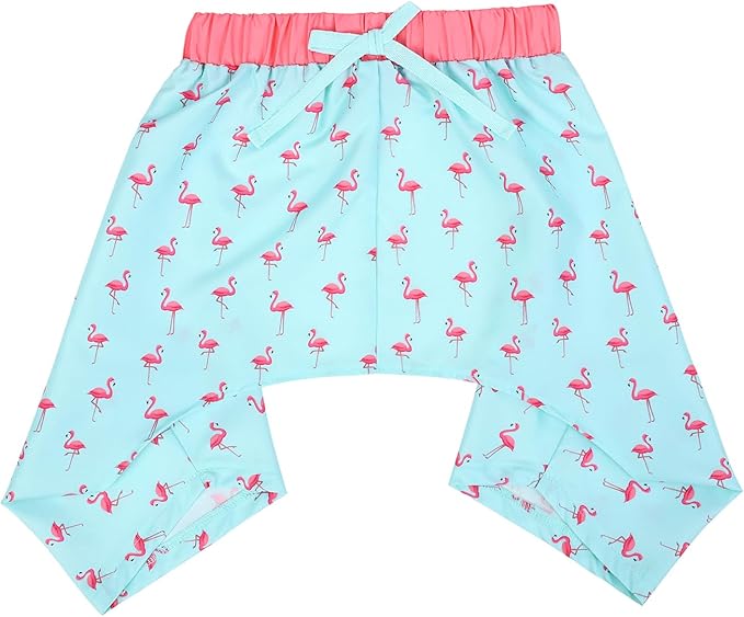 HDE Dog Swim Trunks Hawaiian Board Shorts Beach Pool Swimsuit for XS to XXL Dogs Party Like a Flock Star - XS