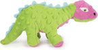 goDog Dinos Spike Squeaky Plush Dog Toy, Chew Guard Technology - Green, Small