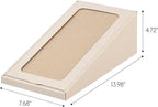 IRIS USA, Inc. Scratch 'N Roll Cat Scratching Pad, Two 59" Long Rolls of Corrugated Cardboard, Cat Scratcher, Cat Scratch Pad, Rubber Feet Prevent Unwanted Movement, Ivory