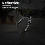 PUPTECK No Pull Dog Harness for Large, Adjustable Reflective Dog Harness with Handle Easy Control, Comfortable Soft Padded Pet Vest Harness for Extra Large Dogs, Black XL