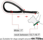 Reflective Slip Dog Collar, Loop Dog Collar for 44-75 lbs Dogs Nylon Collars with Soft Padded for Pet Training– Black 1" W x 22" L (Fits Neck 15.7"-19.7")