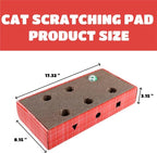 Cat Scratcher Cardboard 3-in-1 Interactive Cat Scratching Board with Bell Ball, Double-Sided Durable Corrugated Cat Toy for Indoor Cats