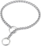 Mogoko Stainless Steel Dog Choke Chain Collar, Puppy Metal P Chain Slip Collar Pet Training Walking Choker(2.0mm;14.0 Inch)