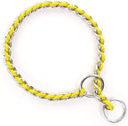 TSPRO Stainless Steel Heavy Duty Metal Dog Collar, Adjustable and Durable Pet Collar for Small Dogs, Ideal for Walking and Training (Yellow, 3MM*13-15 inches)