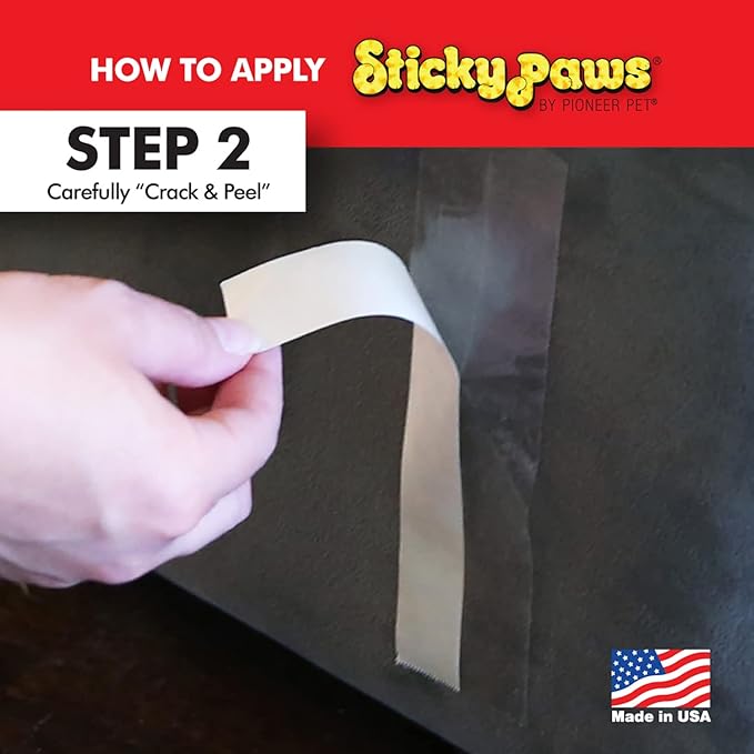 Sticky Paws Pioneer Pet Cat Training Aid - Deter Scratching - Sticky Sheets (Strips (2" x 12"))