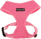 Puppia Soft Dog Harness No Choke Over-The-Head Triple Layered Breathable Mesh Adjustable Chest Belt and Quick-Release Buckle, Pink, Medium