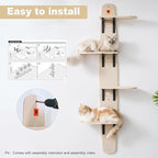 Cat Tree Door Hanger, Door Hanging Cat Climber Shelves, Vertical Space for Cats Doors Hanging