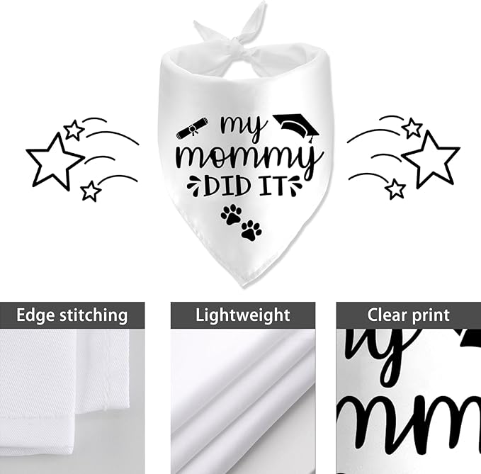 My Mommy Did It Graduation Bandana for Dog Graduation Announcement Gift