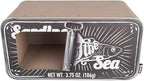 SARDINE - Cardboard Cat Scratcher - 60 x 30x 30 cm - White, Black and Pink - Color: Black