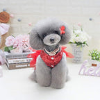 Tangpan Beam Waist Christmas Pet Costume Dog Dance Skirt Camp Party Dress(Red,XL)