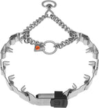 Herm Sprenger NeckTech Sport Stainless Steel Dog Training Prong Collar with ClicLock Buckle and Assembly Chain No-Pull Collar with Swivel D-Ring Made in Germany (20in (Neck Size up to 17in))