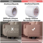 Cat Scratch Deterrent Tape - Anti-Scratch Cat Training Tape for Couch, Furniture, Door, 4" x33Yards, 100% Transparent Clear, Removable, Residue-Free, Non-Toxic