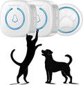 Soft Ring Dog Potty Bell for Training – Wht Wireless Dog Door Bell with 1000ft Range, LED Alert, 60 Tones, Waterproof Dog Bells to Go Outside – Bell for Dogs to Ring to Go Potty(2 Receivers & 1 Bell)