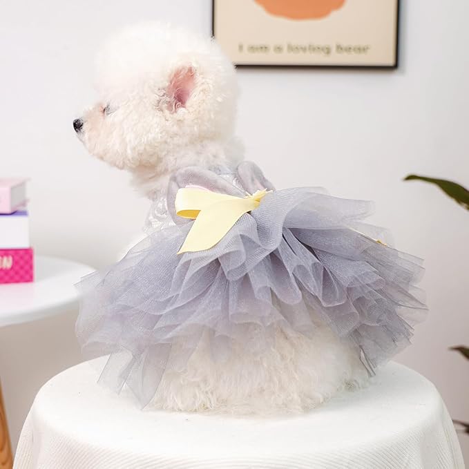 Furbabycare® Elegant Sweet Easter Puppy Dog Blingbling Princess Skirt Pet Dog Lace Cake Camisole Tutu Dress C-Easter Bunny-1 X-Large