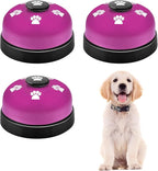 3 Pack Dog Doorbells, Pet Training Bells for Outside Potty Training and Communication, Bell for Dog Cat Puppy Interactive Toys (Purple, 3 Pack)