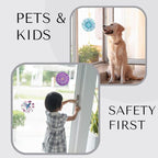Screen Door Magnets Double Sided – Keep People, Kids, and Dogs from Running into a Screen Door. Saver - Robbins Aria Blue Mosaic