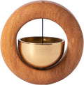 Magnetic Shopkeepers Bell for Door Opening,Golden Silk Wood Door Chimes When Door Opens,Doorbell Chime,Office Ornaments Decoration for Entrance, Fridge Sticker and Barn Door Housewarming Gift