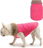 BEAUTYZOO Winter Dog Vest Coat with Harness Built in, Warm Puppy Jacket for Small Medium Dogs, Lightweight Cold Weather Small Dog Coat, Fleece Puffer Vest Windproof Snowproof Pet Clothes, Rose Pink XS