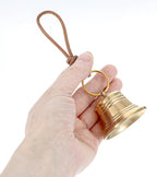 Small Brass Hanging Bell for Door Knob Decoration Vintage Small Hanging Bell for Door Knob Gold Brass Bells for Home Garden Decor Shopkeepers Bells on Rope Garden Decoration