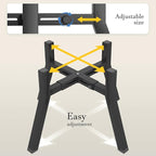 Dog Bowl Stand for Medium & Large Dogs, Adjustable Width 7-10.6" Raised Dog Food Stand, 11 inch Tall Elevated Single Holder, Black (Bowl Not Included)